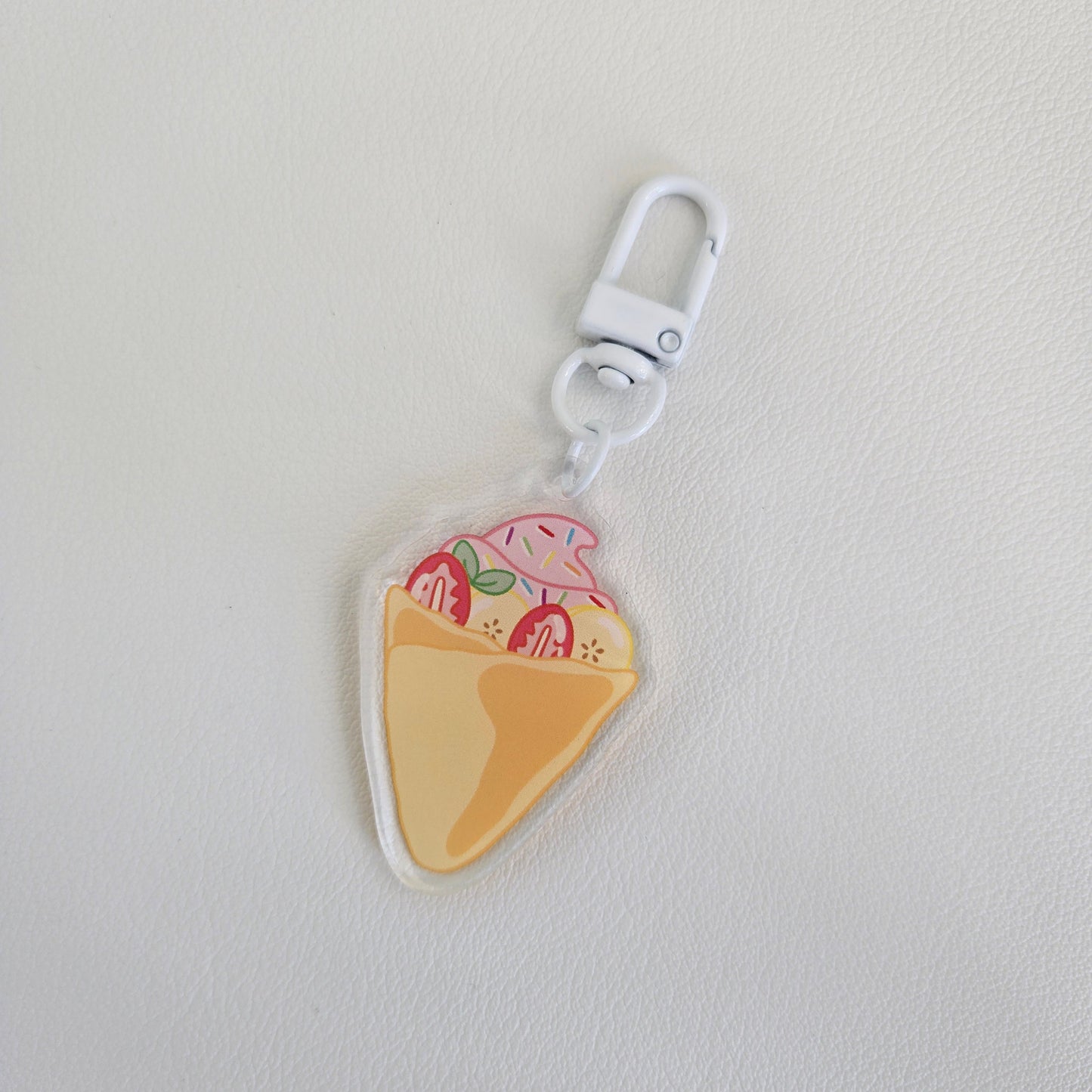Strawberry Banana Crepe Keychain