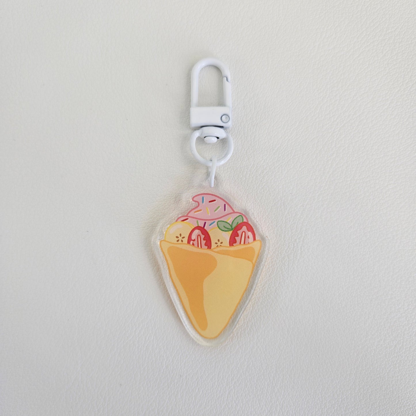 Strawberry Banana Crepe Keychain