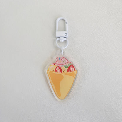 Strawberry Banana Crepe Keychain