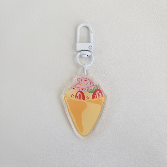 Strawberry Banana Crepe Keychain