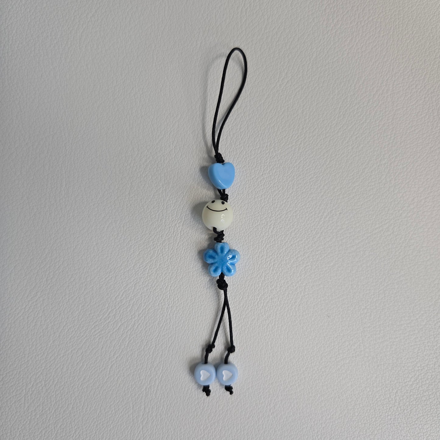 Handmade Blue Flower Keychain